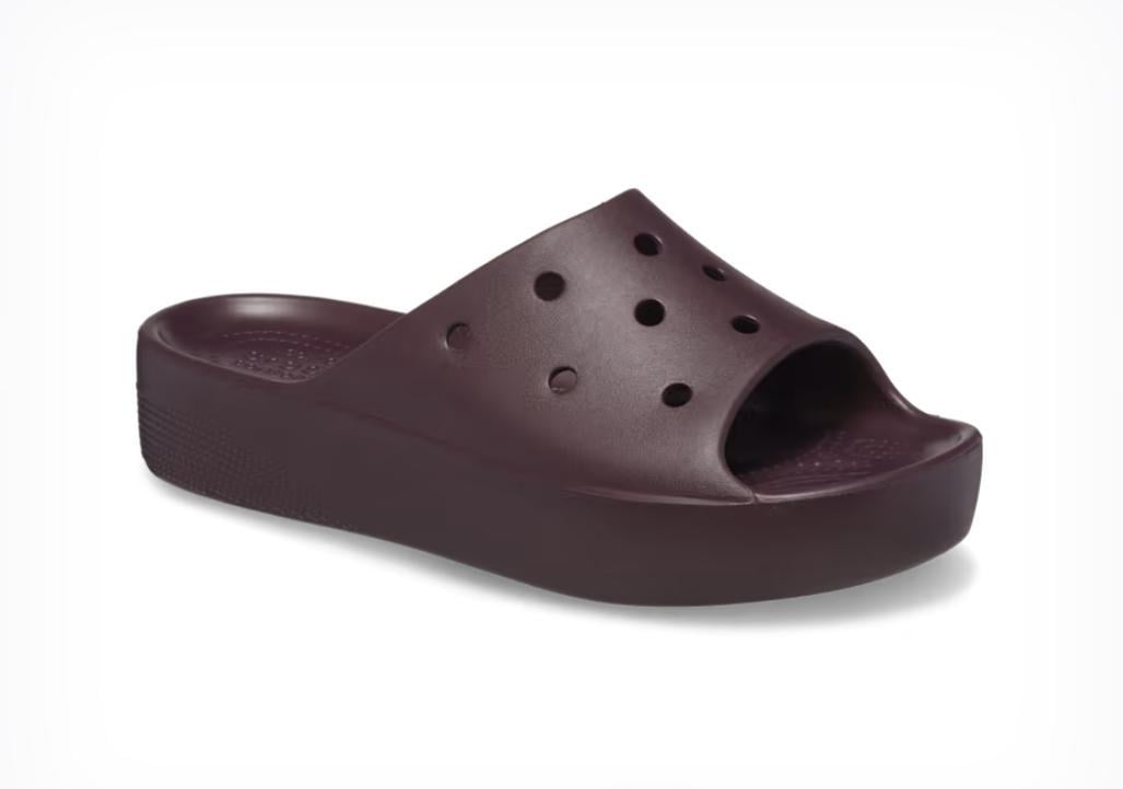 Шлепанцы женские Crocs Classic Platform Slide M7W9 р. 39 25,5 см Dark Cherry (208180)