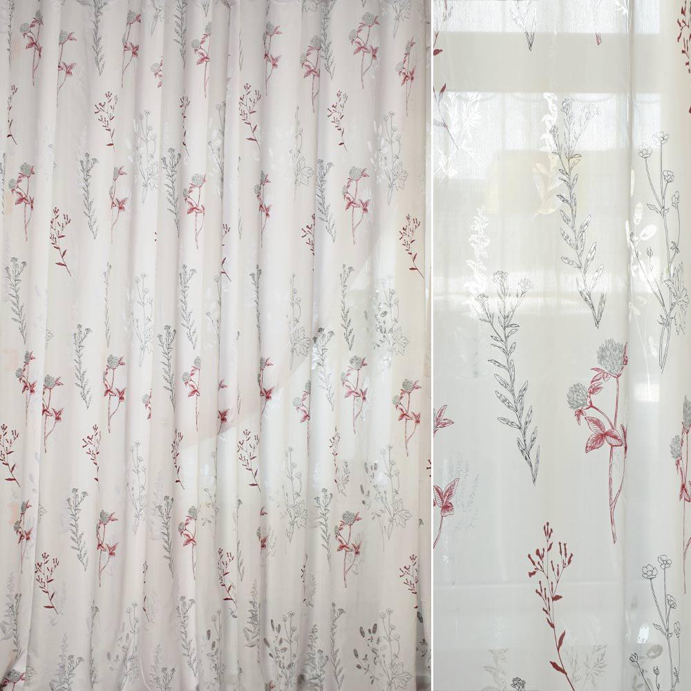 Тюль Деворе польові квіти готова 300х280 см