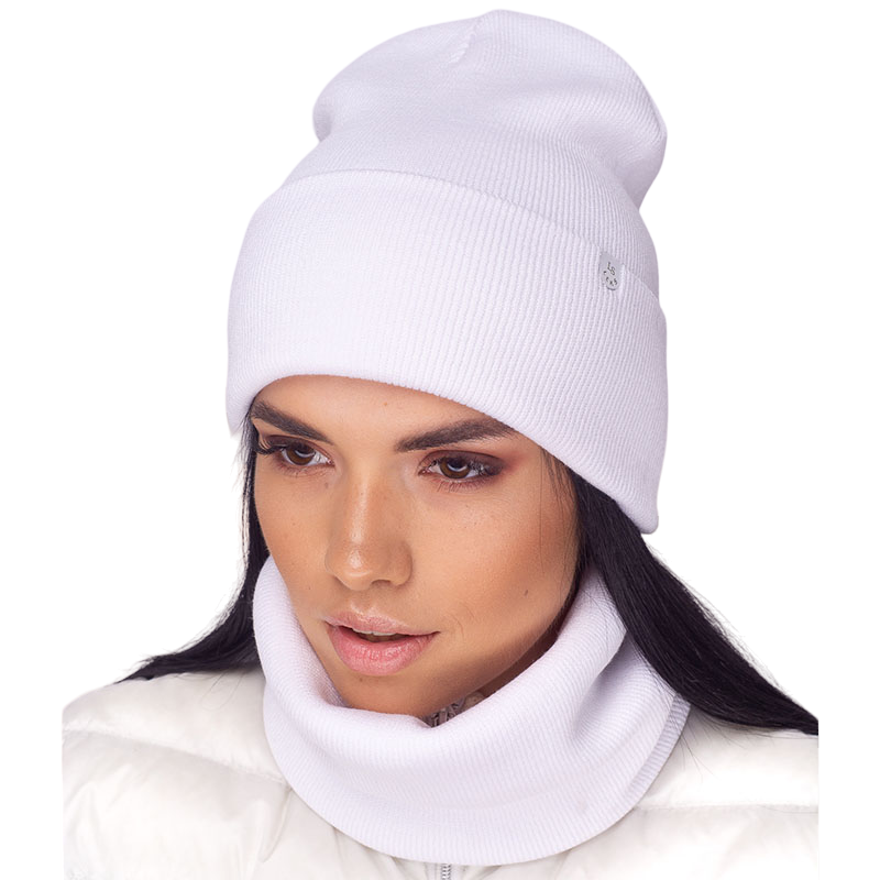 Комплект шапка с бафом женский Leks Антураж One size Белый (130063) Комплект шапка с бафом женский Leks Антураж One size Белый (130063)