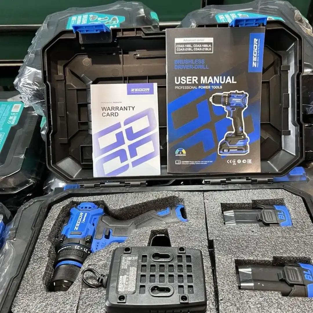 Шуруповерт аккумуляторный бесщеточный Zegor CDAX-16BL/16В/45 Нм/две скорости/2 батареи 16 В 2 Ач/реверс/подсветка/кейс - фото 11 Шуруповерт аккумуляторный бесщеточный Zegor CDAX-16BL/16В/45 Нм/две скорости/2 батареи 16 В 2 Ач/реверс/подсветка/кейс - фото 11