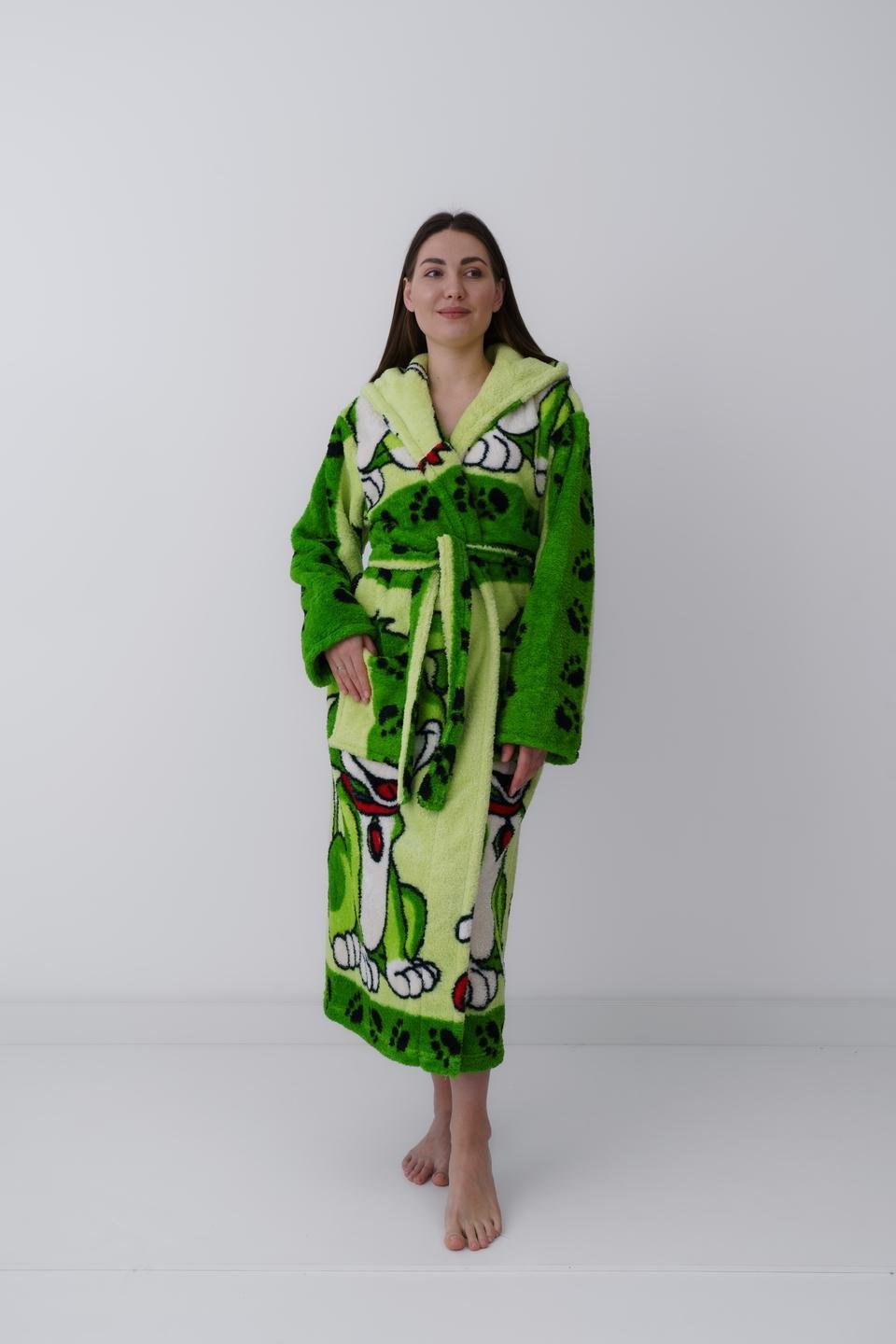 Халат жіночий UT Store Песик HT03 XL Зелений (24524503)