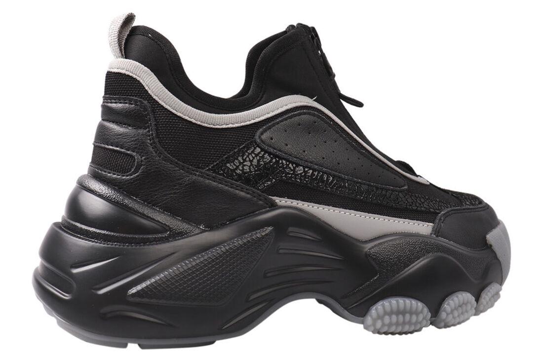 Кросівки жіночі Sogo зі шкіри на платформі р. 37 Чорний (1-21DK) - фото 4