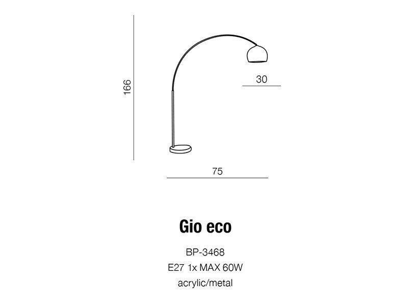 Торшер Azzardo Gio Eco AZ2408 (BP-3468-WH) - фото 3 Торшер Azzardo Gio Eco AZ2408 (BP-3468-WH) - фото 3