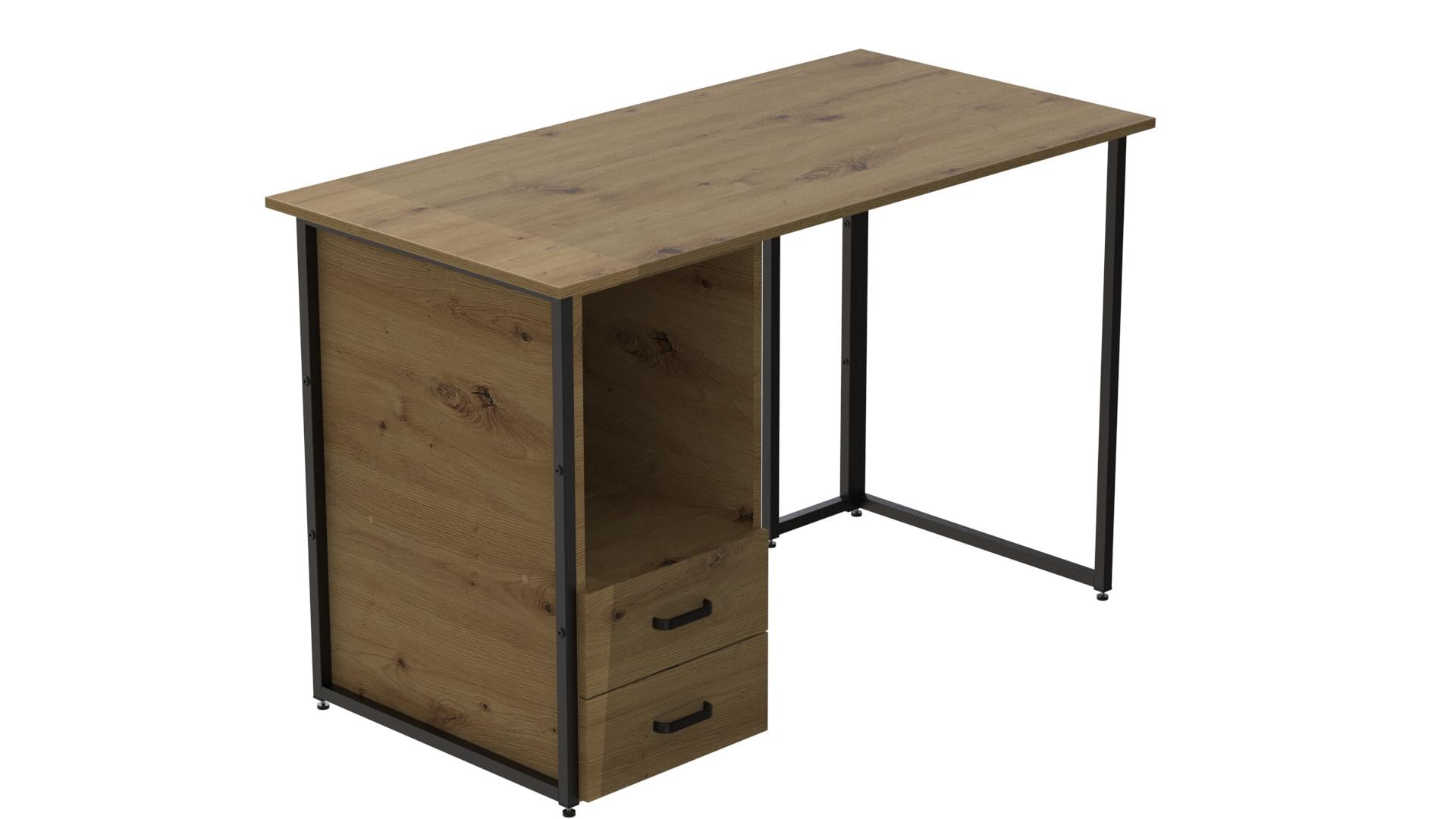 Комп'ютерний стіл Ferrum-decor Отто ДСП 76x140x60 см Чорний/Дуб Артизан (FRD-107023)