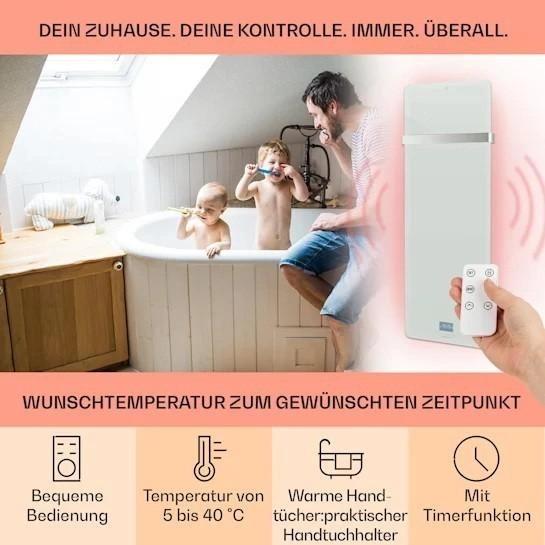 Инфракрасный обогреватель для ванной комнаты KLARSTEIN Hot Spot Crystal (10032942) - фото 3