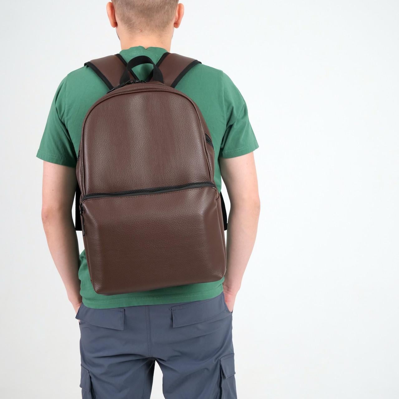 Городской Tobeyou из экокожи с отделением под ноутбук Коричневый (421287735)