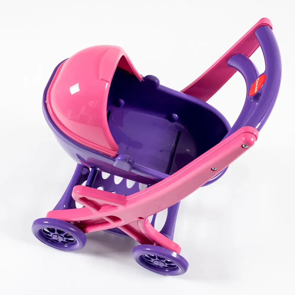 Коляска для кукол и пупсов Doloni Toys из пластика 56 см Фиолетово-розовая (150-98-0121/02) - фото 2