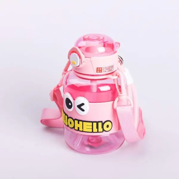 Бутылка для воды HELLO-HELLO с трубочкой 680 мл Розовый (HP-14-46P) - фото 3 Бутылка для воды HELLO-HELLO с трубочкой 680 мл Розовый (HP-14-46P) - фото 3