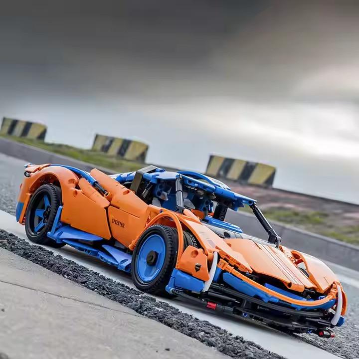 Конструктор спортивна машина Pagani на управлінні на 1883 дет. Синій з помаранчевим - фото 4 Конструктор спортивна машина Pagani на управлінні на 1883 дет. Синій з помаранчевим - фото 4