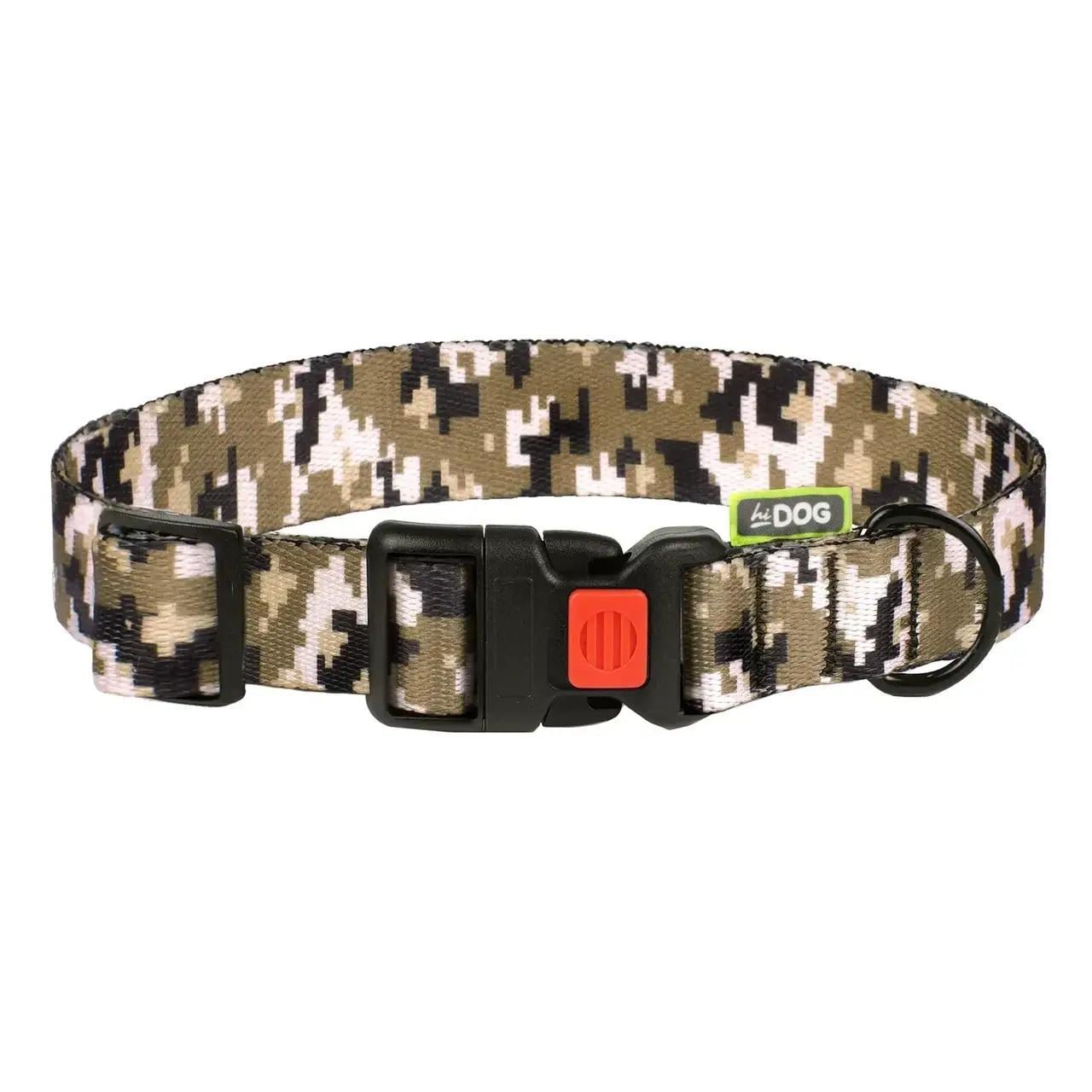 Ошейник для собаки Hi Dog Militari Pixel XL ширина 25 мм обхват шеи 43-66 см (105\1042)