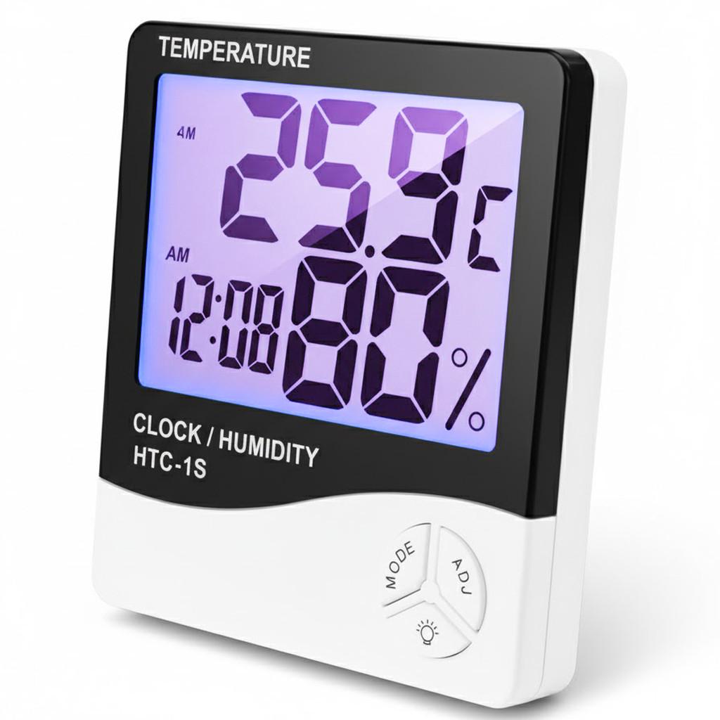 Термометр-гигрометр электронный Uchef HTC-1s с подсветкой дисплея комнатный с часами - фото 6 Термометр-гигрометр электронный Uchef HTC-1s с подсветкой дисплея комнатный с часами - фото 6