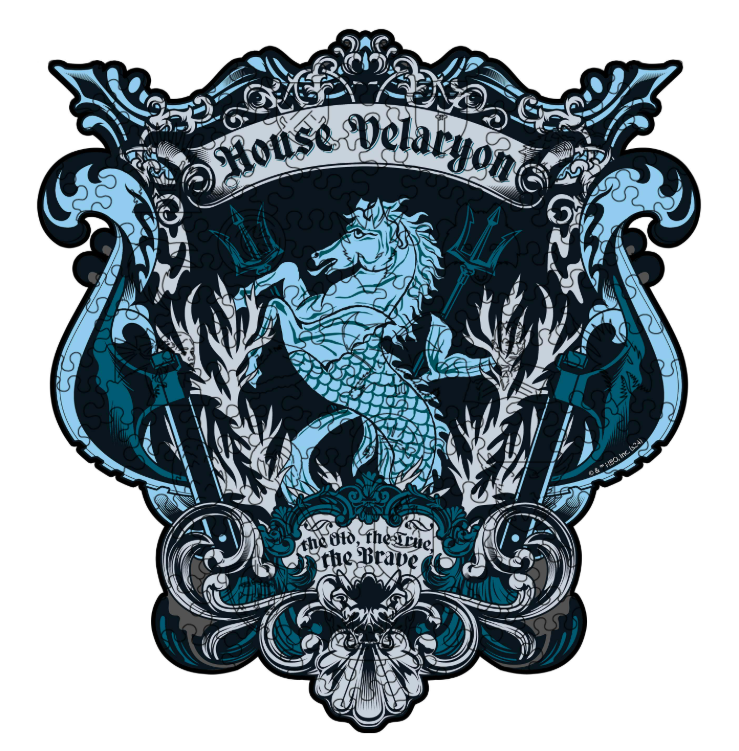 Пазл деревянный фигурный Woods Story Игра Престолов Дом Веларион XXL (wsgot007)