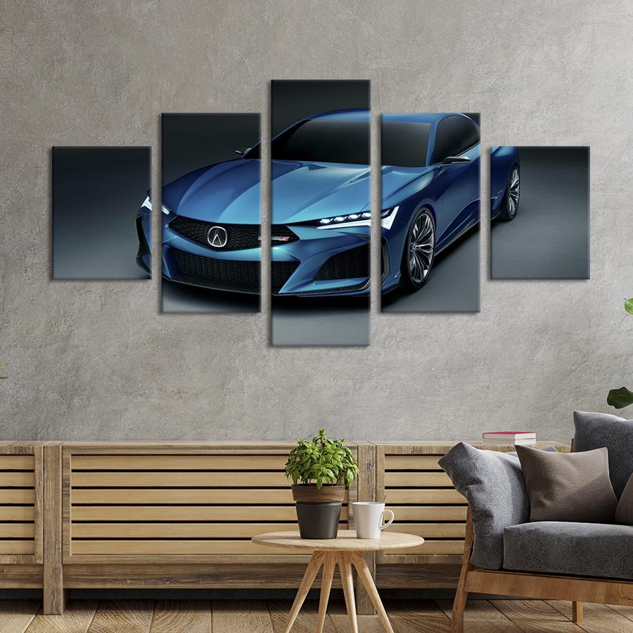 Картина на холсте Шикарная лазурная Acura Type S 112x54 см (1246-52)
