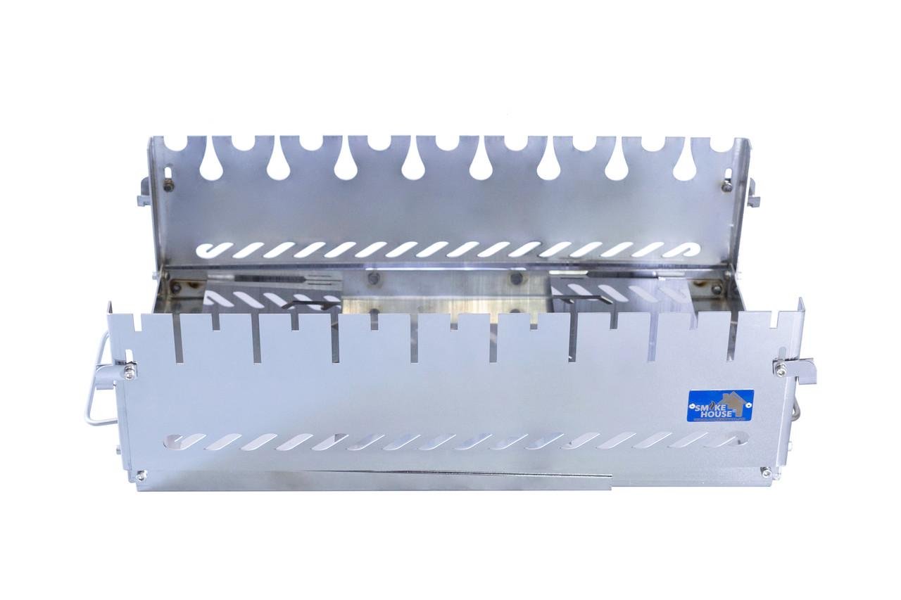 Мангал-валіза збірно-розбірної Smoke House Case 8 DeLuxe 550х330х140 мм на 8 шампурів з сумкою та решіткою (27860560) - фото 4 Мангал-валіза збірно-розбірної Smoke House Case 8 DeLuxe 550х330х140 мм на 8 шампурів з сумкою та решіткою (27860560) - фото 4