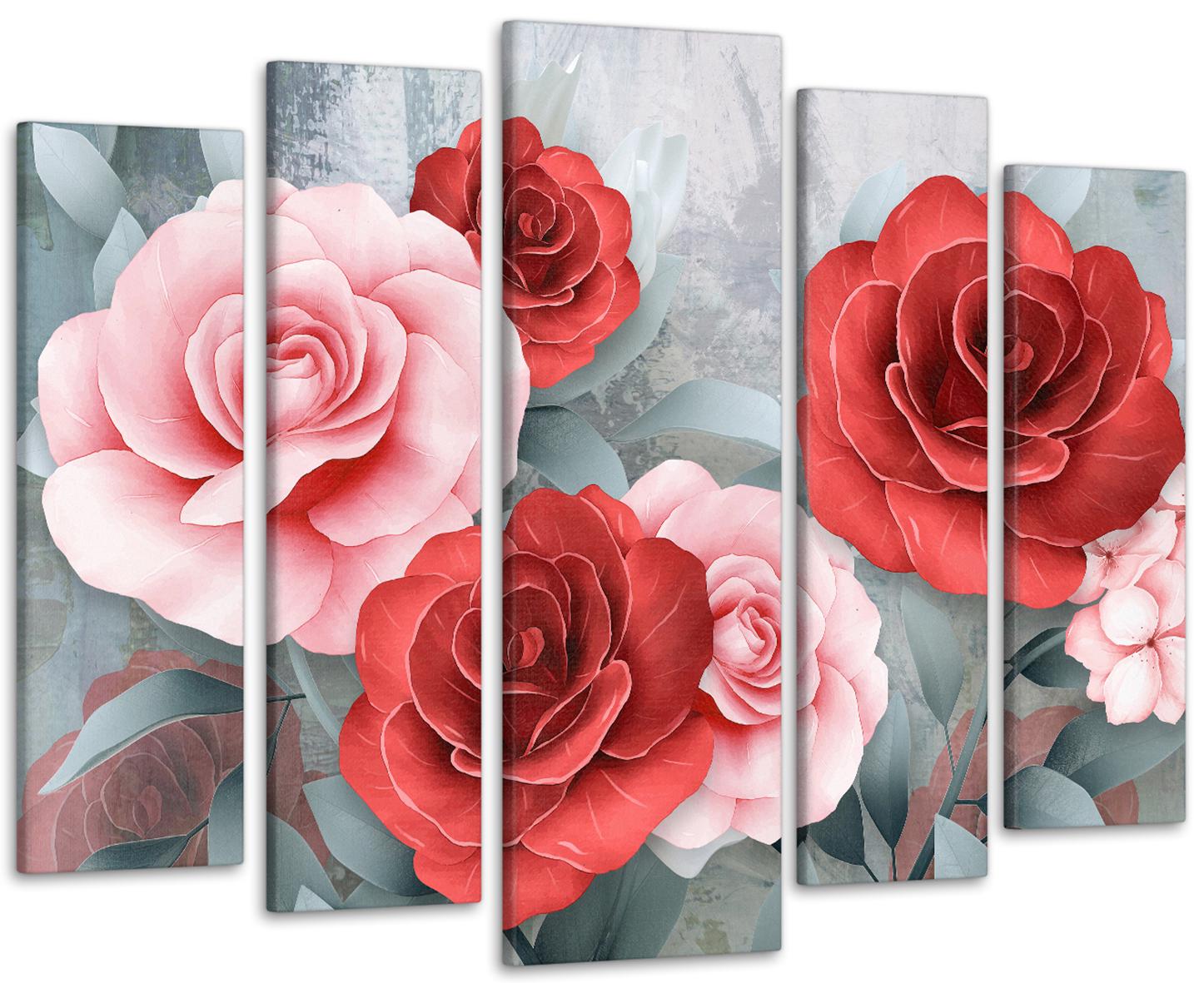 Картина модульна Квіти 110х160 см (Art-443_5)