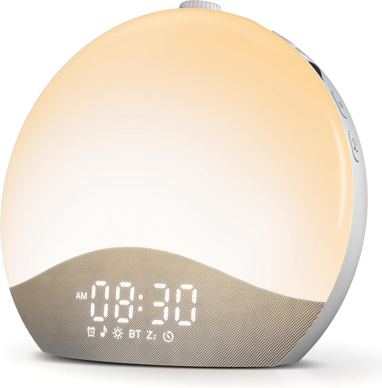 Будильник-светильник ecozy AC-SCE60A Bluetooth с белым шумом 26 звуков 17 цветов ночника Серый Будильник-светильник ecozy AC-SCE60A Bluetooth с белым шумом 26 звуков 17 цветов ночника Серый