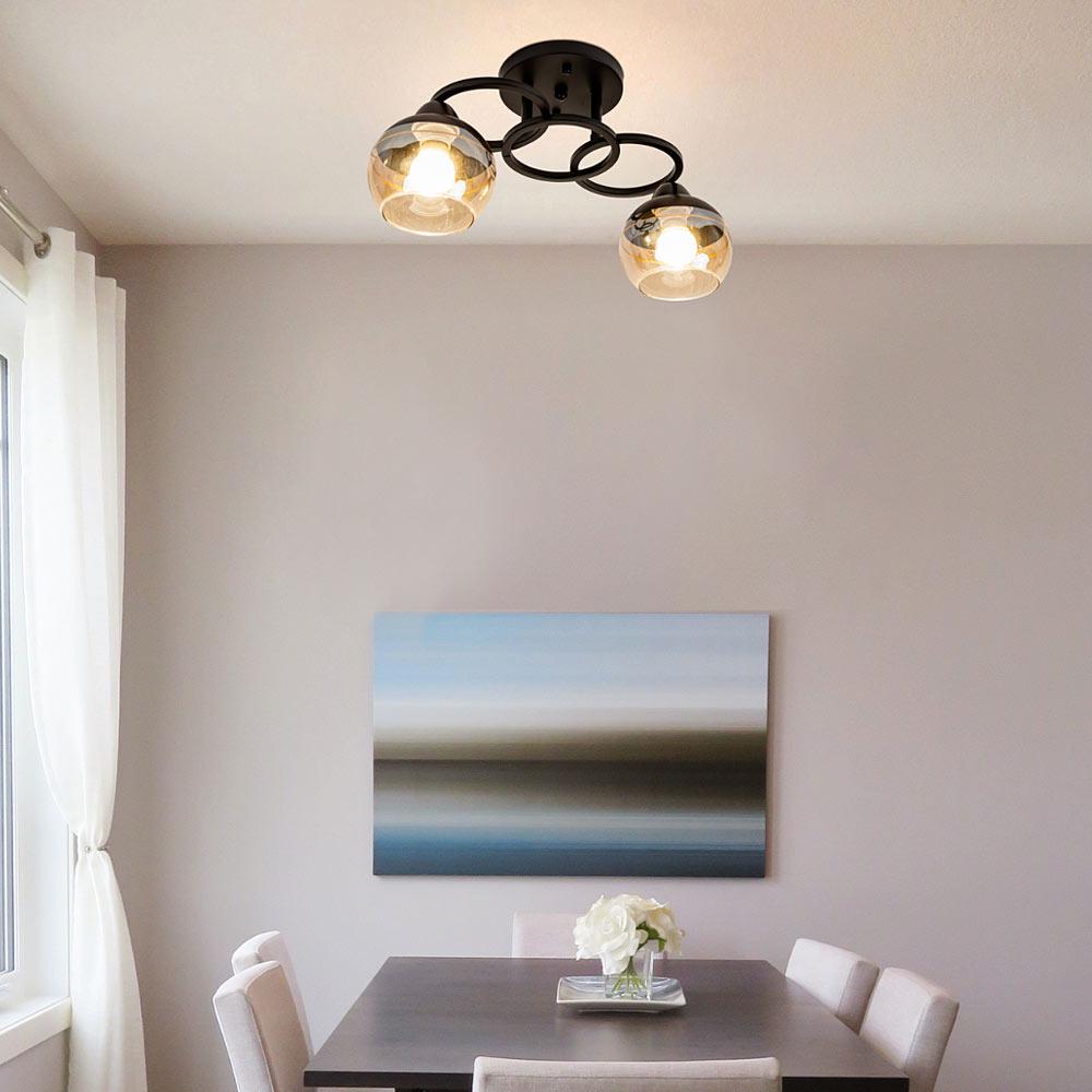 Люстра потолочная Light House SH-19278/2A BK E27х2 420х150х230 мм Черный