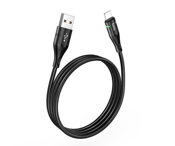 Кабель Data Hoco U93 USB-Lightning 2,4A 1,2 м Black (066931474732132)