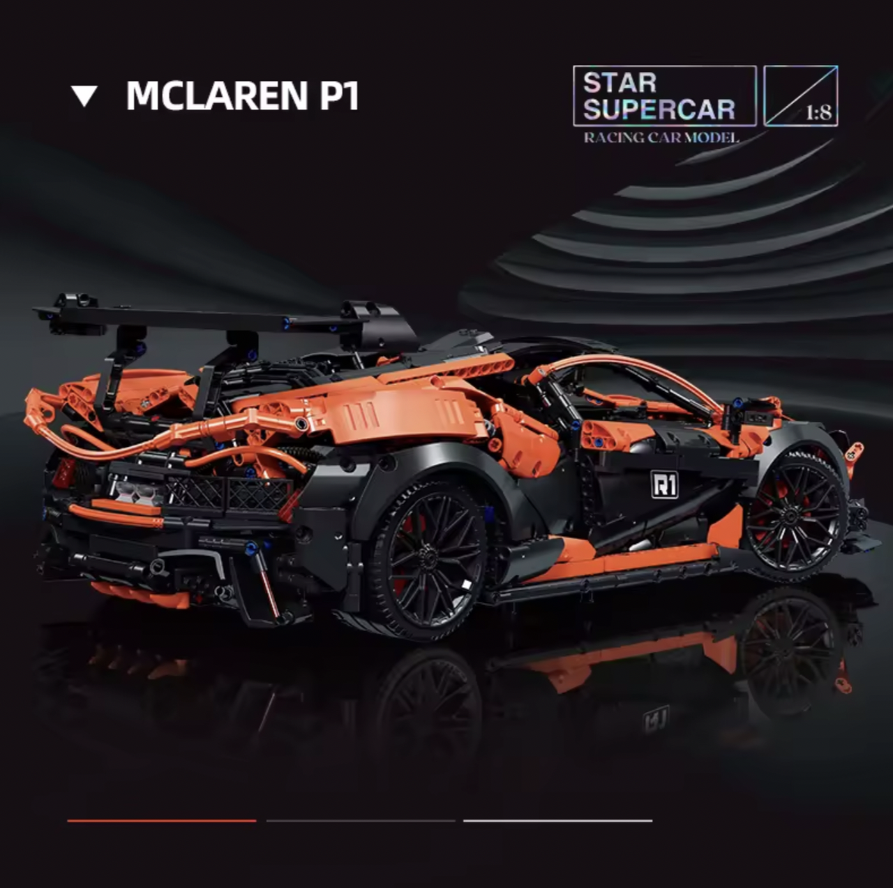 Конструктор спортивний автомобіль McLaren на радіокеруванні 3316 деталей (KO-37) - фото 9 Конструктор спортивний автомобіль McLaren на радіокеруванні 3316 деталей (KO-37) - фото 9