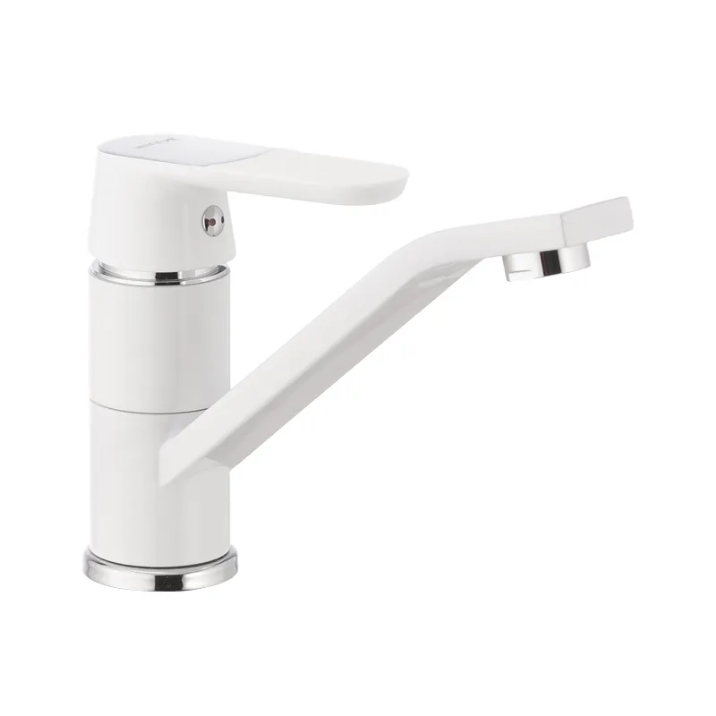 Смеситель для умывальника MIXXUS Premium TIGER 555 излив 15 см Белый (MI0574)