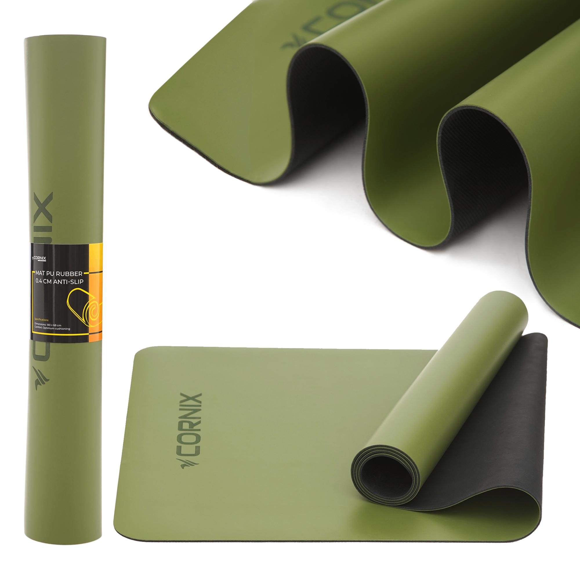 Коврик для фитнеса Cornix PU XR-0321 183x68x0,4 см Green (55775) - фото 6