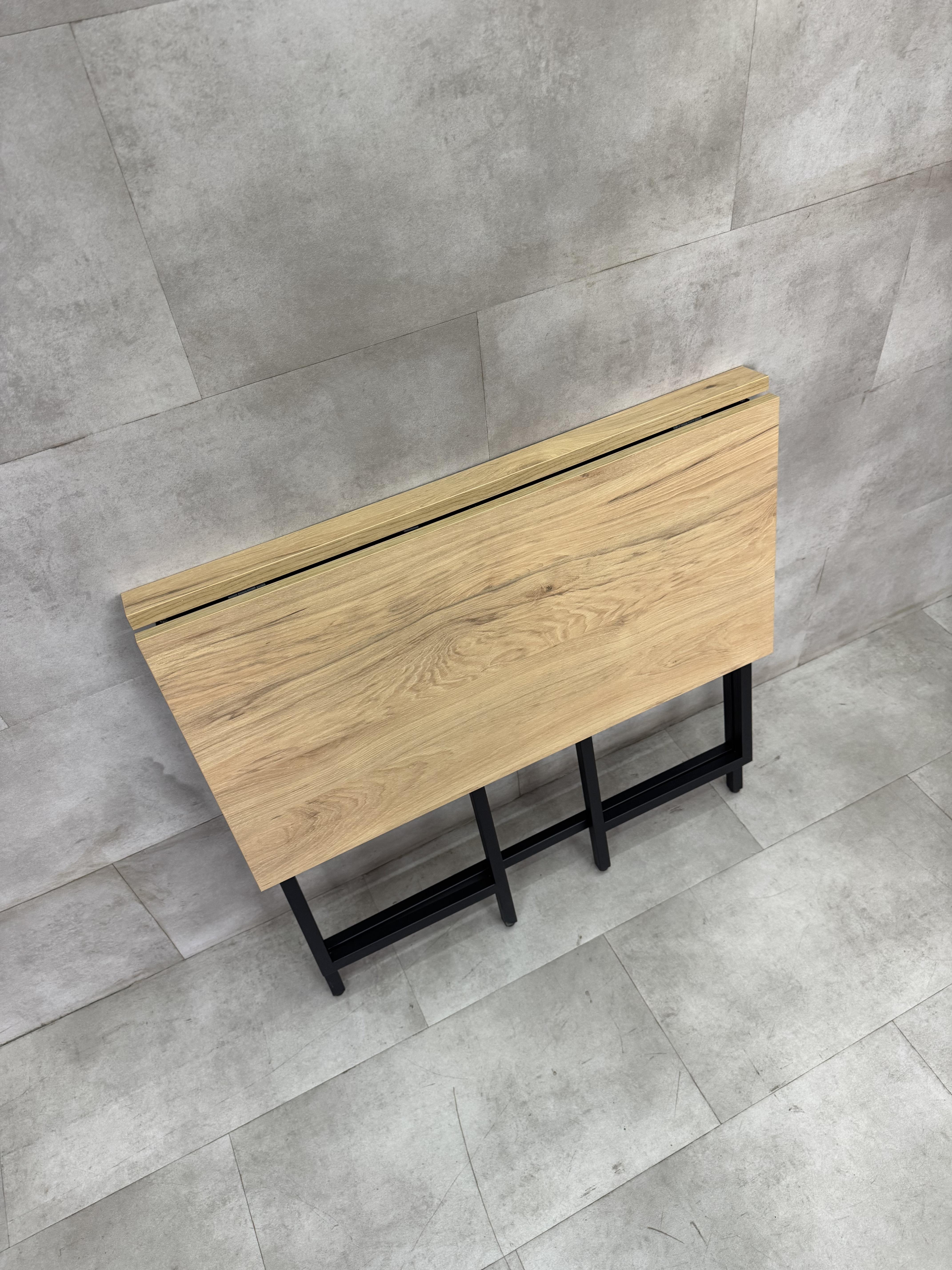 Стол-трансформер из металла и ЛДСП 750х800х450 мм Рокфорд натуральный (ST20.1)