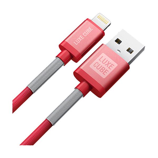 Кабель Luxe Cube Lightning – USB 1,2 м Красный (8886668686341)