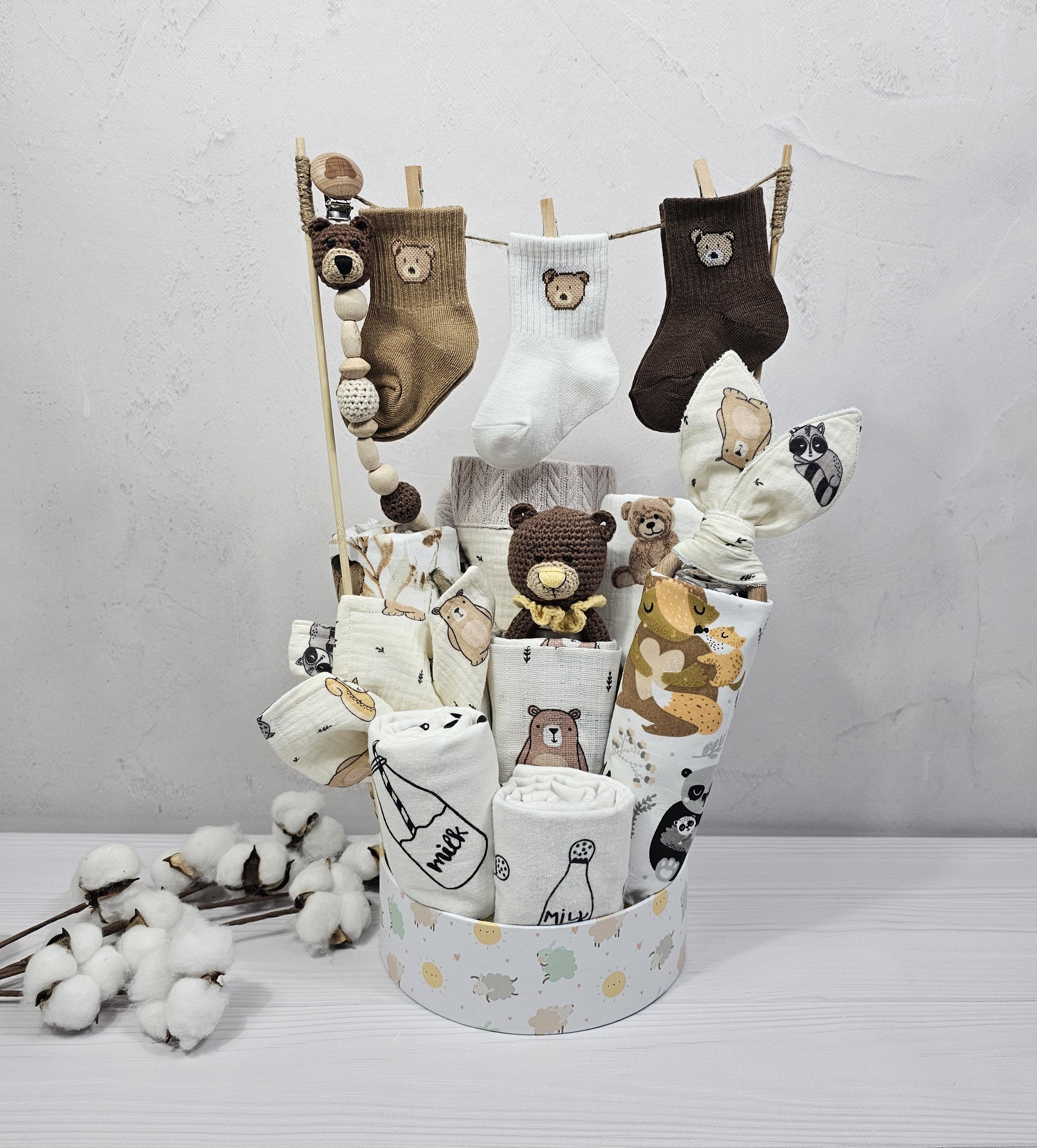 Букет из пеленок для младенцев A.L.Babybox Лесная мелодия (BU 27207405)