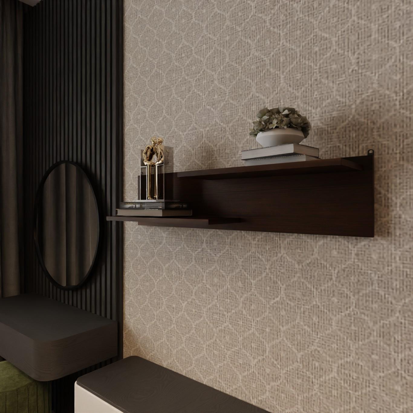 Полка настенная Париж 1100х250х216 мм Венге - фото 2 Полка настенная Париж 1100х250х216 мм Венге - фото 2