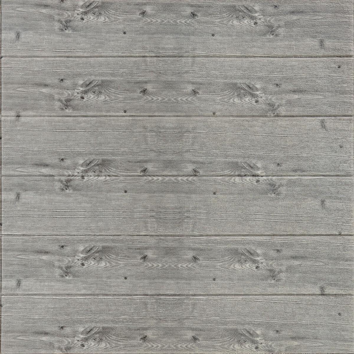 Панель самоклеящаяся декоративная 3D дерево 079 700x700x4 мм Графитовый (SW-00000558)