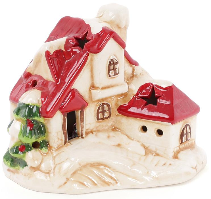 Декоративная статуэтка Новогодний домик с LED-подсветкой 9,5 см (BD-827-423)