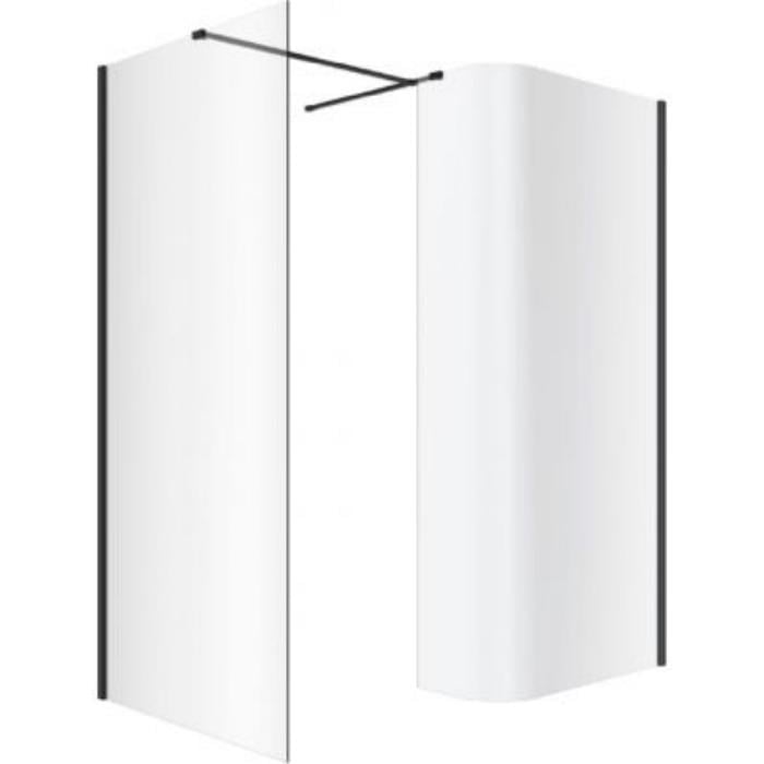 Душова кабіна Excellent Vidoq Walk-In 200х93x90 см скло 6 мм без піддону з покриттям Clean Control (KAEX.1507.K.0900.0930.BL)