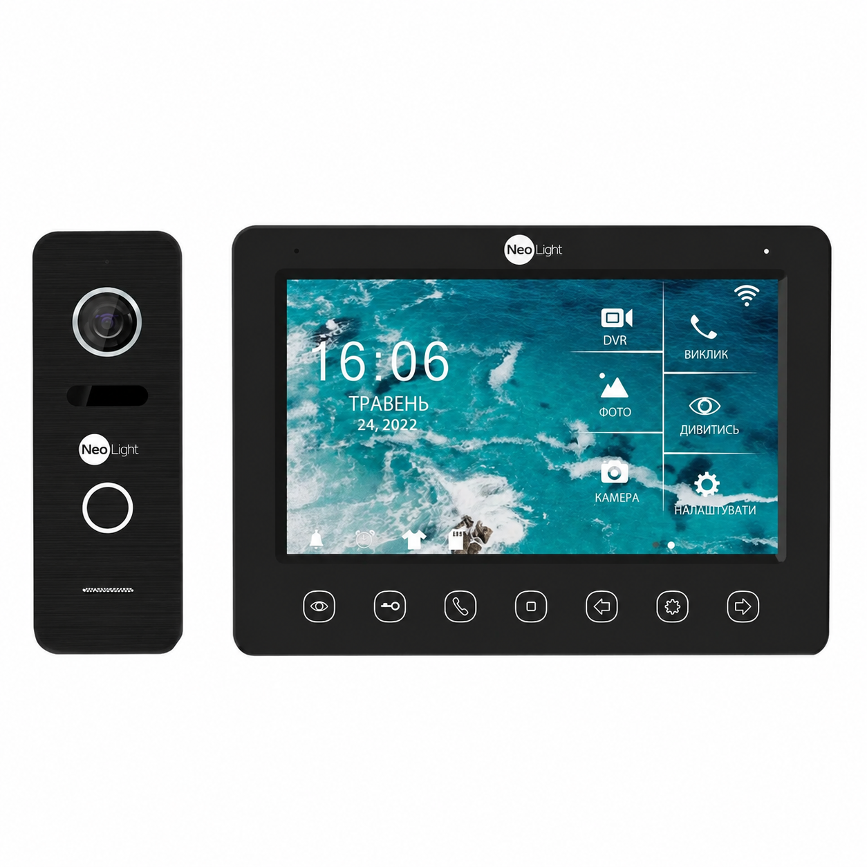 Комплект відеодомофона NeoLight NeoKIT HD WF B KAPPA/HD WF/PRIME FHD Black (2863455599)