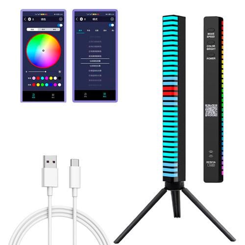 Настольный эквалайзер D-10-RGB 32 LED 3D с Bluetooth на треноре (11120033) - фото 2