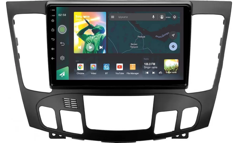 Штатна магнітола Sigma X9232 2+32 Gb Hyundai SONATA Automatic 2009 9"