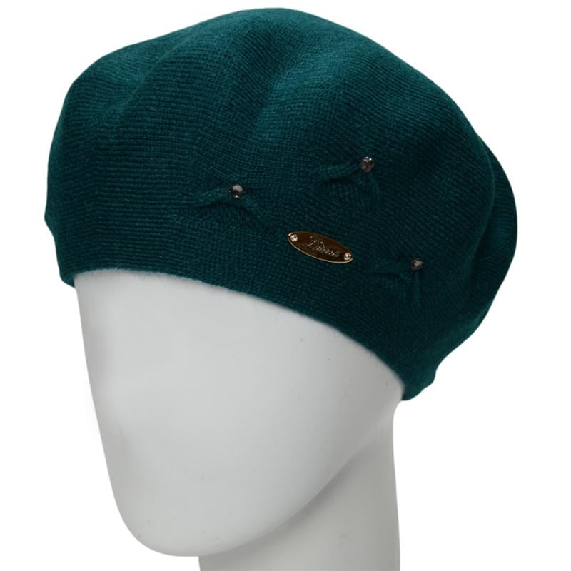 Берет женский Lirus Кристал осенний тонкой вязки  Зеленый