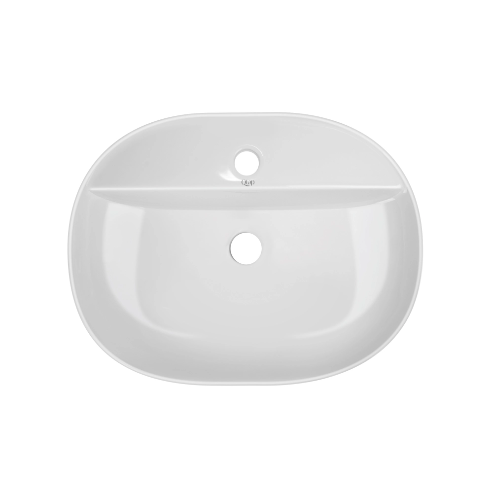 Раковина Qtap Scorpio накладна овальна без донного клапана 500x380x120 мм White (52913)