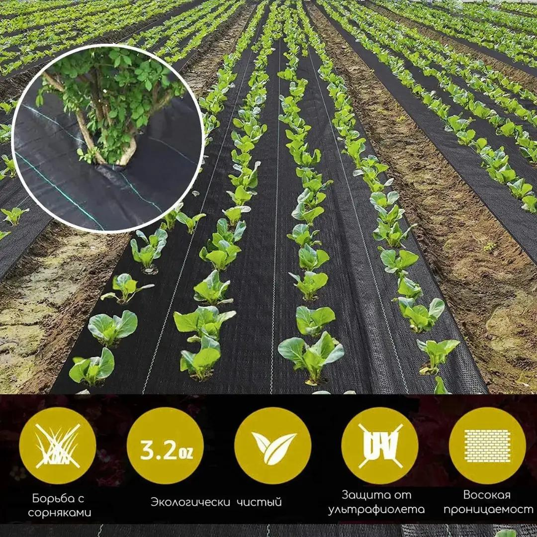 Агротканина GardenLine AGO4448 70 Г/М2 1,6 х50 м Чорний (PVO777) - фото 7
