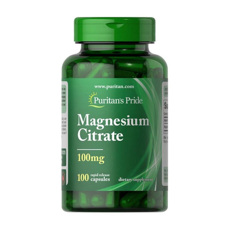 Магній цитрат Puritan's Pride Magnesium Citrate 100 mg 100 капс.