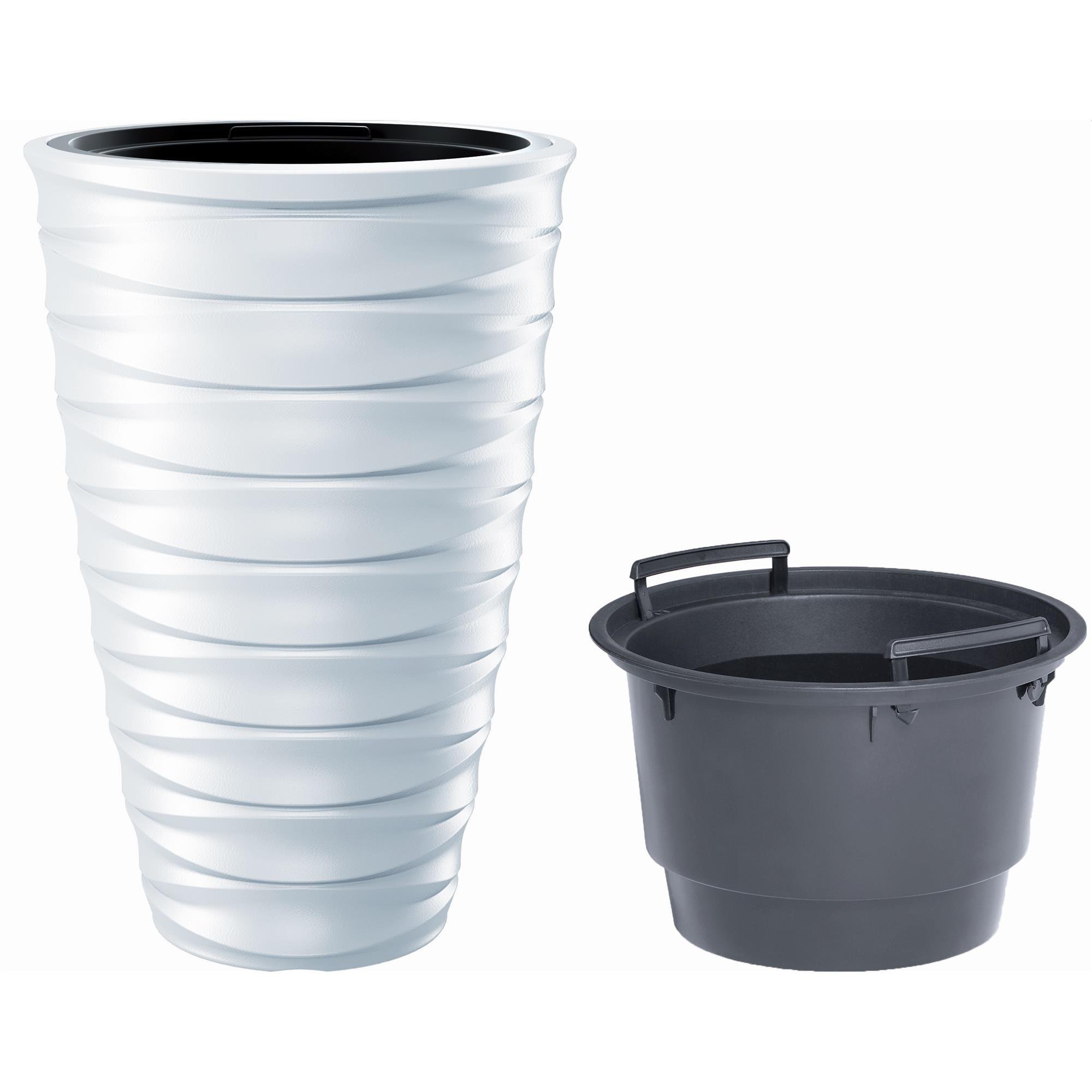 Горщик для квітів Prosperplast FREZE 40х58 см із вкладишем Білий (63660-449)