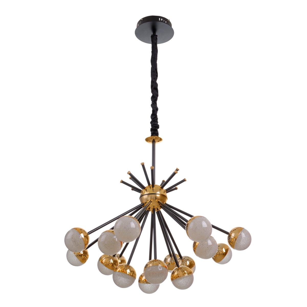 Люстра світлодіодна модерн Brille BL-793S/16 96W BK+GD Чорний/Золото
