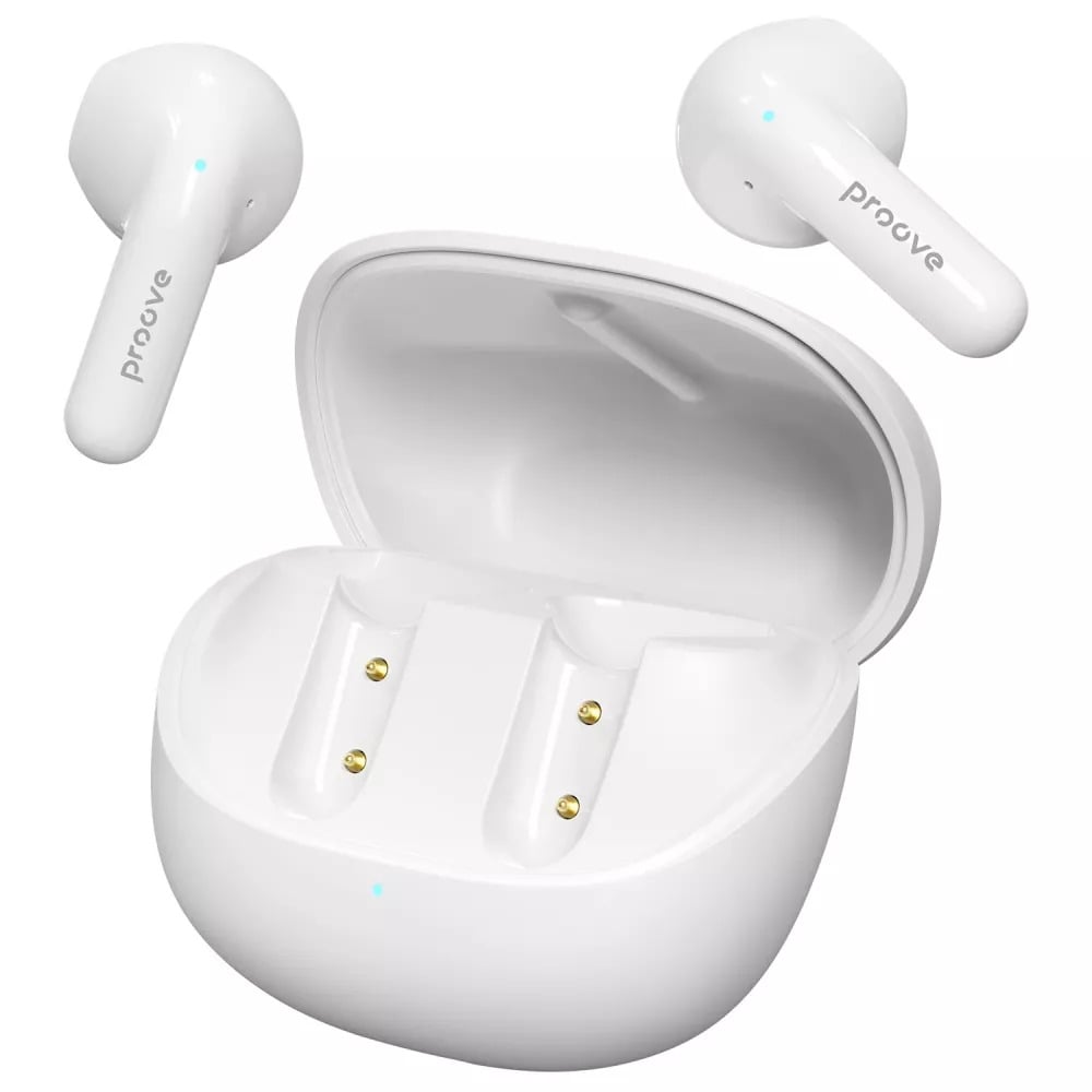 Навушники бездротові Proove Logic TWS Bluetooth 5.4 з кейсом 300 mAh Білий (27316550) - фото 3