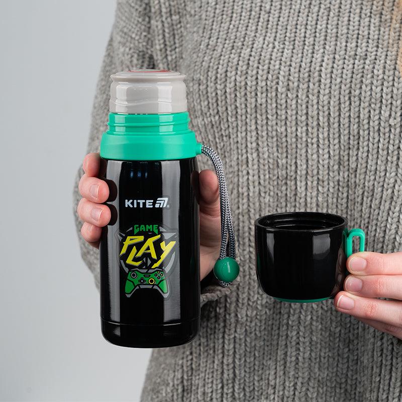 Термос Kite Cyber 350 мл Черный (K25-301-1) - фото 6 Термос Kite Cyber 350 мл Черный (K25-301-1) - фото 6