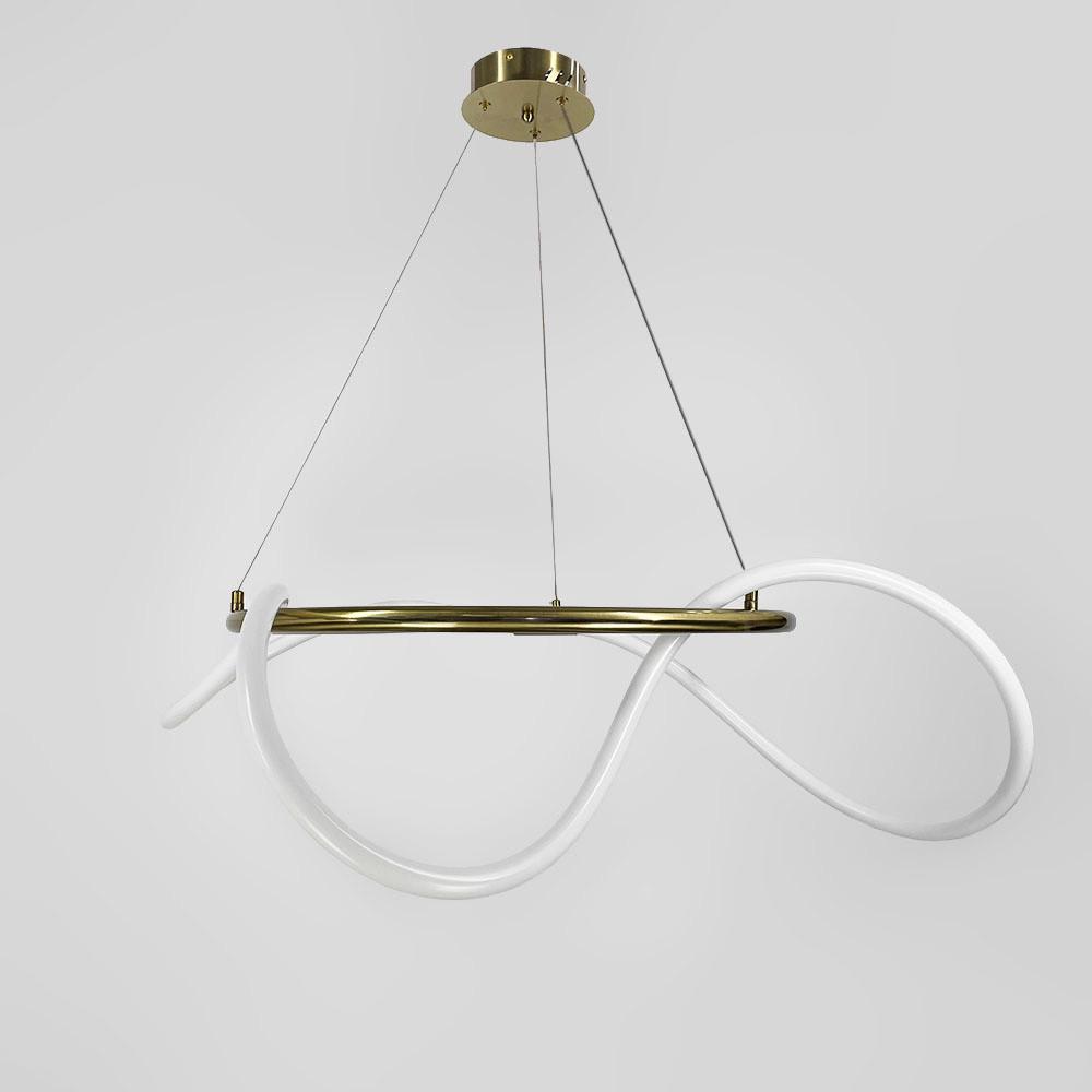 Люстра кільцева з гнучкою Led стрічкою d 85 см кільце 60 см Латунь (y 410-600 ab) - фото 3 Люстра кільцева з гнучкою Led стрічкою d 85 см кільце 60 см Латунь (y 410-600 ab) - фото 3