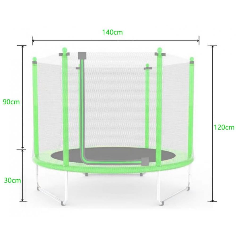 Батут детский Atleto с защитной сеткой на металлических опорах 140 см Зеленый (132-76-21000162) - фото 7 Батут детский Atleto с защитной сеткой на металлических опорах 140 см Зеленый (132-76-21000162) - фото 7