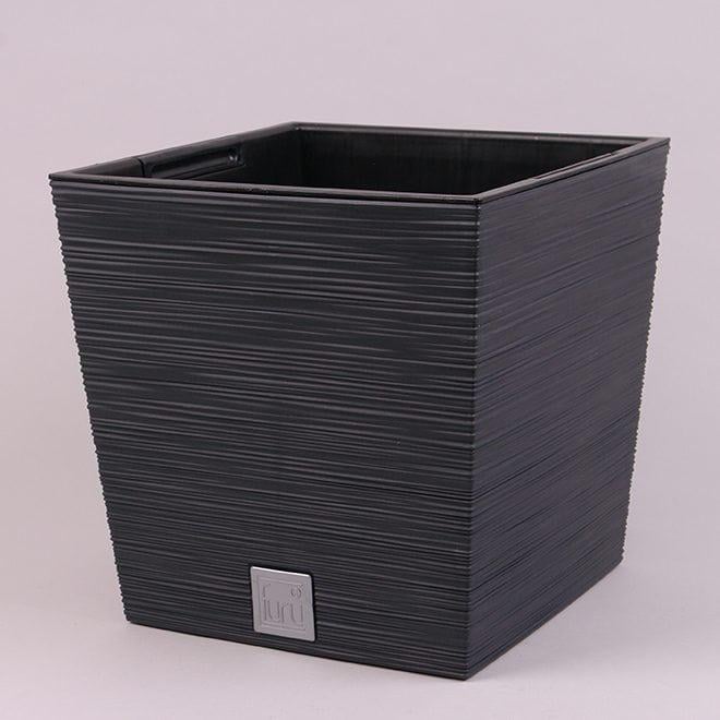 Горшок пластиковый Flora FURU SQUARE LOW с вкладом 23х23 см Антрацитовый (92312) Горшок пластиковый Flora FURU SQUARE LOW с вкладом 23х23 см Антрацитовый (92312)