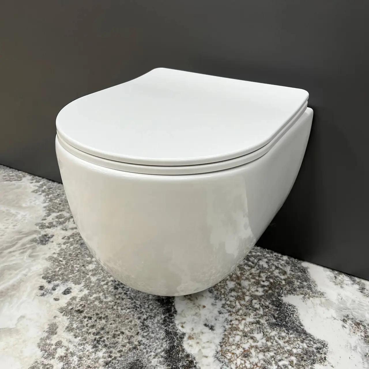 Унітаз підвісний VBI Vulcano безобідковий 480x360 мм Білий (RM-VBI-020400) - фото 3