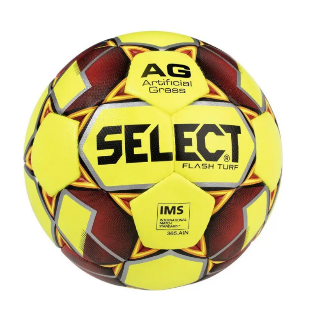 Футбольный мяч Select FLASH TURF р. 5 Желто-красный (057502-013)