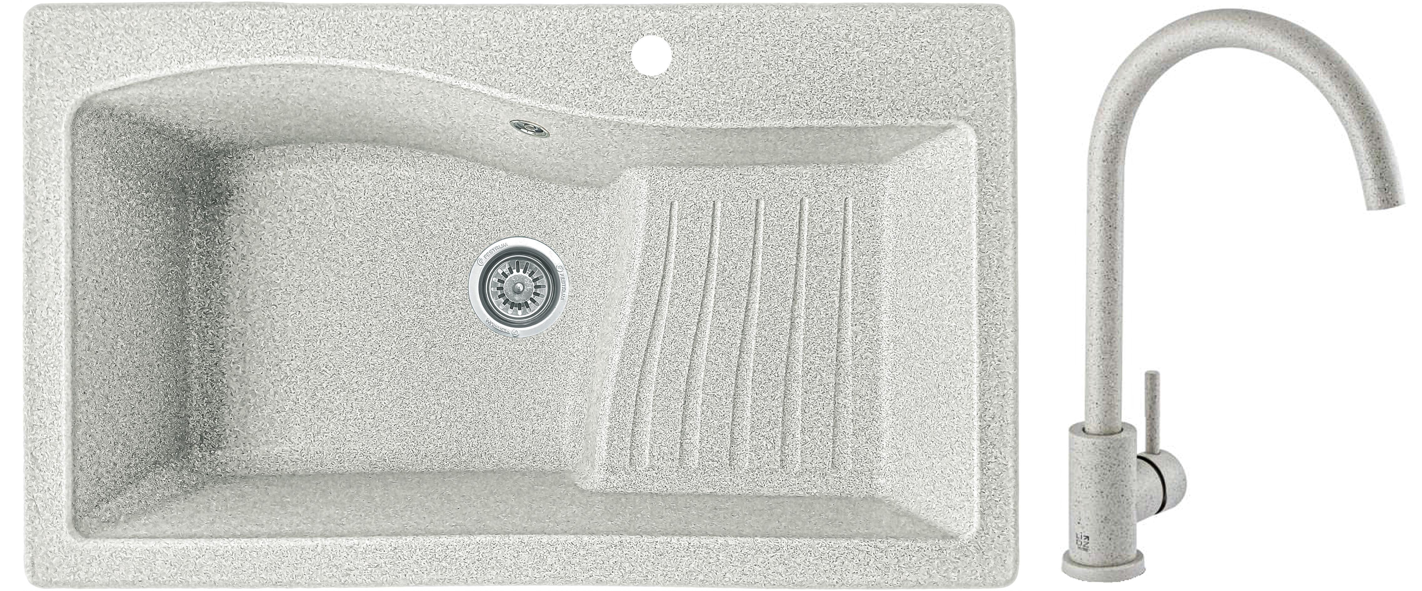 Мийка кухонна Valetti 22S зі змішувачем 860x500 мм Тера