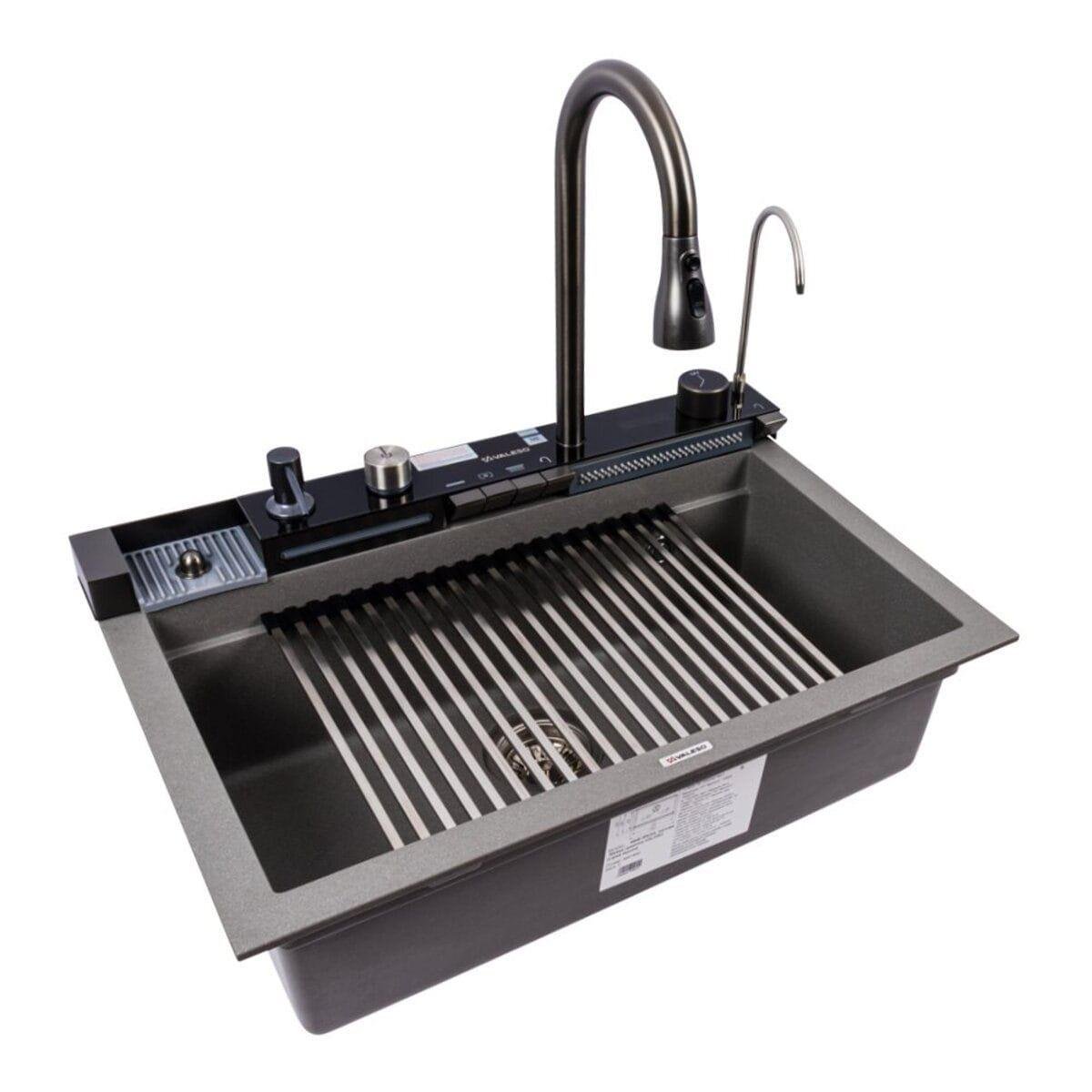 Мойка многофункциональная Valeso Irena 680x460 врезная гранит Серый матовый (PLTM-SP000049243)